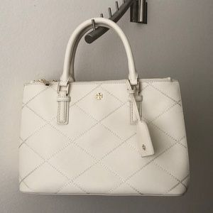 NWT Tory Burch Robinson stitched Double tote